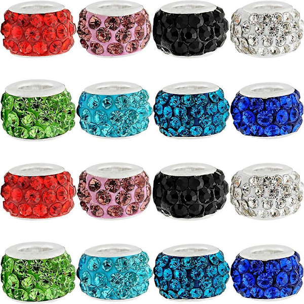 200 st Glittrande Rhinestone Pärlor Kristall Spacer Pärlor för DIY Armband Halsband Smyckestillverkning