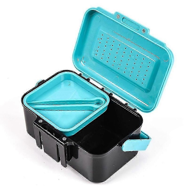 Fisking Levende Agn Boks Fiske Plast Agn Boks Agn Oppbevaringsboks Orm Agn Holder Bærbar Fiske Levende Agn Oppbevaringsboks