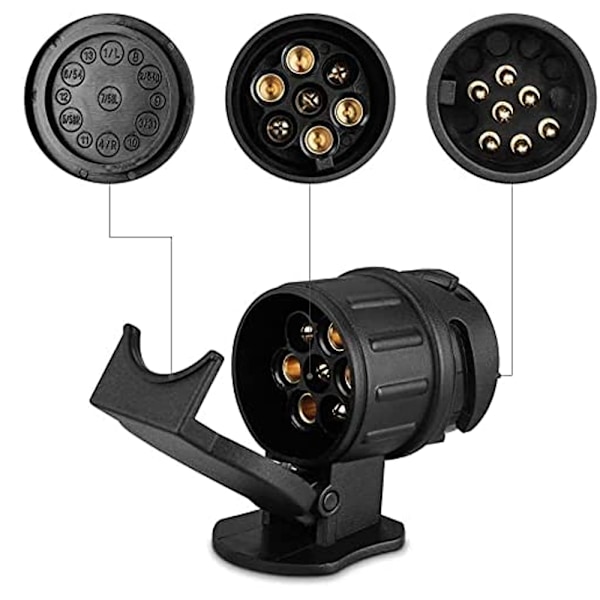 /#/Trailer Adapter Socket, 13/7 Waterproof Trailer Hitch Plug Adapte/#/