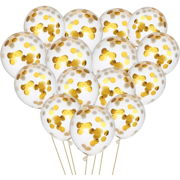 Födelsedagsprydnader Guldballonger, Födelsedagballonger, 15 stycken