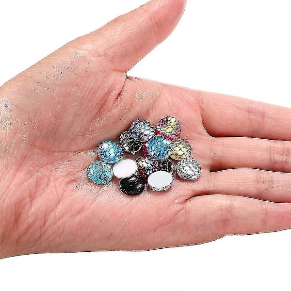 Fiskeskæl Cabochons (50 stk./8 mm)