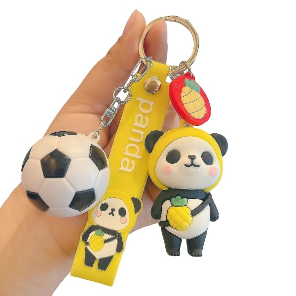 Tecknad Panda nyckelring Leksak kreativ nyckelring modell hänge