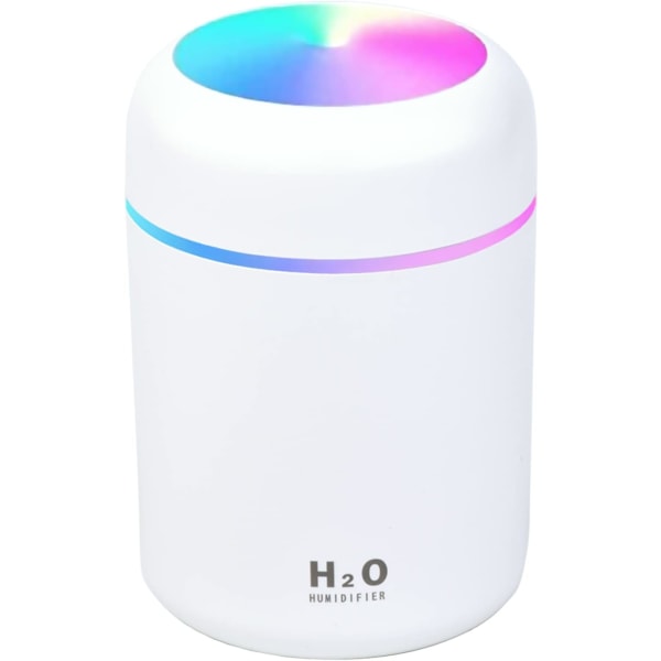 300ml Luftfuktare, Mini Bil Luftfuktare, Aromaterapi Diffuser, Färgglad