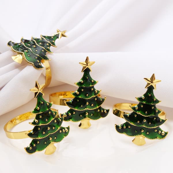 #Pieces Kreative Servietringe - Pentagram Juleknapper, Unik#