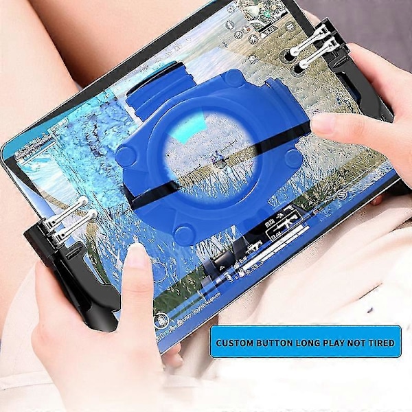 For Pubg Kontroller Seks Finger Pubg Mobil Trigger Gamepad Grip L R Skyte Sikte Knapp Joystick For Fp