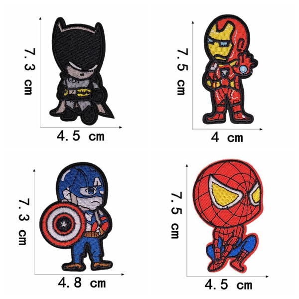 21 stk Marvel Computer Brodery Label Broderi Cloth Sticker