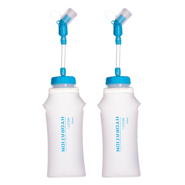 2kpl 500ml Tpu Pehmeä Juomapullo Kokoontaitettava Urheiluvesipullo Nesteytyspakkaus Juoksuun Patikointiin Pyöräilyyn Kiipeilyyn Hölkkään Maratoniin