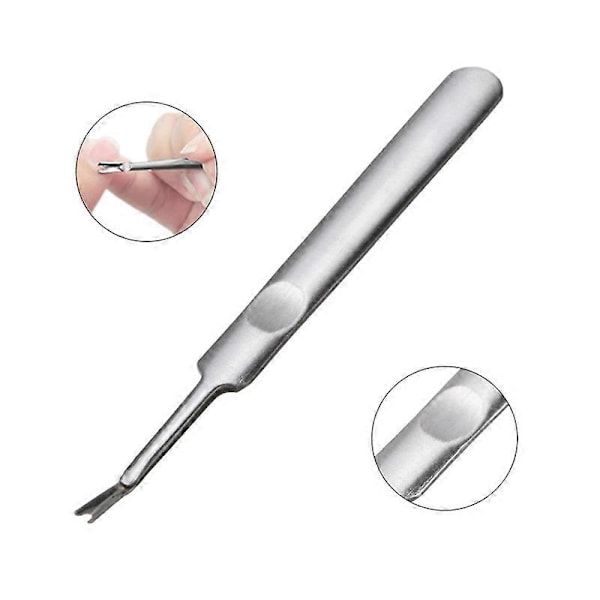 Nagelbandsgaffel, nagellack, död hud, rostfritt stål, nagelbandspusher, nagelkonst, manikyr pedikyr verktyg