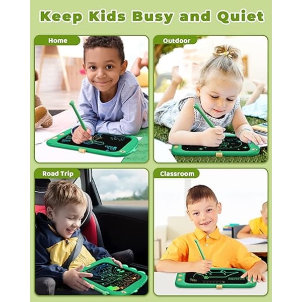 /#/Børnetablet (grøn), legetøj til 3-årige, LCD-skrivetablet, K/#/