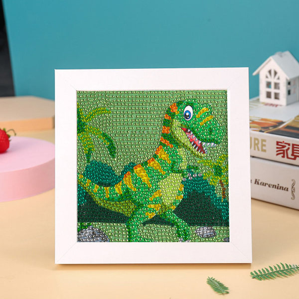 Dinosaurukset Timanttimaalaus Lapsi Kissa, 18 x 18cm 5D DIY Timantti E