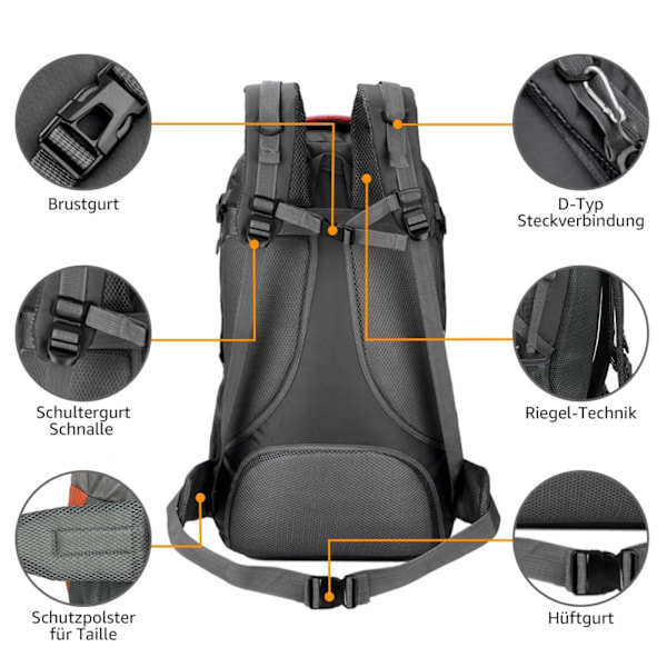 #Vandringsryggsäck 60L trekkingryggsäck rese ryggsäck utomhusryggsäck vandring#