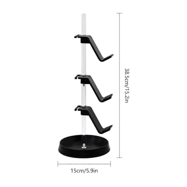 Transparent Rør Controller Stand Justerbar Spil Controller Headset Hænger til Alt Universelt Gaming PC Tilbehør, A