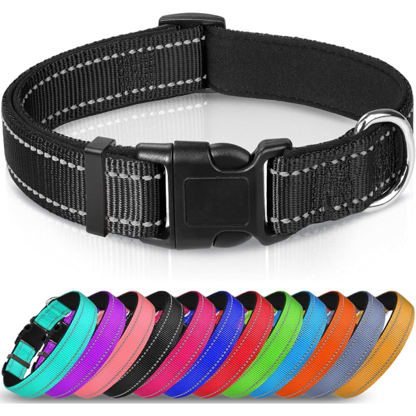 Reflekterende Hundehalsbånd, Polstret Åndbar Blød Neopren Nylon Kæledyr