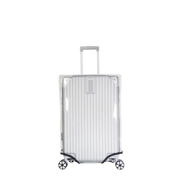 #PVC clear luggage cover, gray large Velcro, 22 inches#