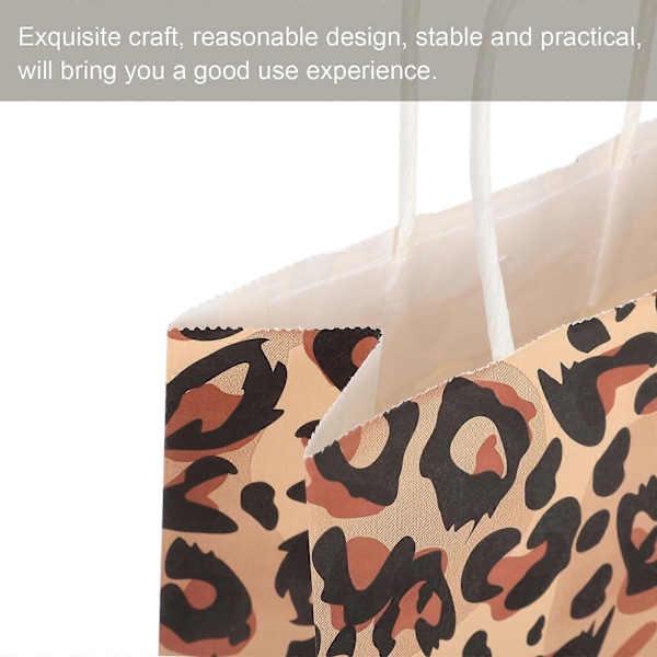 12 stk. Papir Gaveposer Håndholdte Handleposer Kreativt Dyremønster Tote Bag