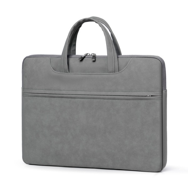 #Laptopväska 15,6 tum Läder Unisex Aktväska Vattentät Hållbar#