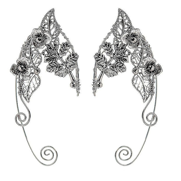 1 par örhängen Wrap Ear Clip Wrap Cuff Älvöron Stud Jacket Kompatibel Gåva