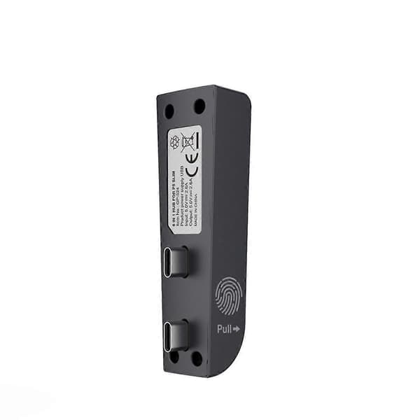 For Slim 6-I-1 USB 2.0 HUB Dataoverførsel Extender USB Multifunktionel Bærbar Splitter, Sort