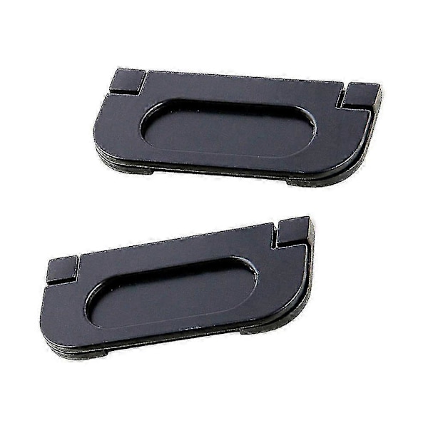 2-pack Legeringsförsänkt Typ Handtag Infällt Dörrhandtag För Fickdörrar, Svart Rostfritt För Skjutdörrar, Skåp, Lådor