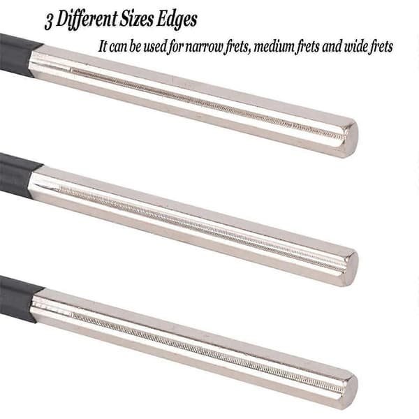 Gitarrband Kröningsfil Verktyg Dressingfil med Smala/Medium/Breda 3 Kanter Gitarrreparations- & Luthierverktyg