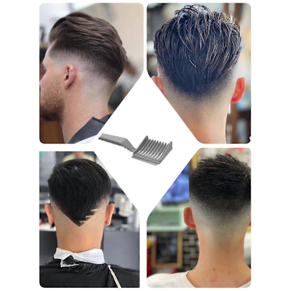 Herr Fade Kam Verktyg, Fade Hårkam, Böjd Positionerings Platt Topp Hårkam Håraccessoarer, 2 stycken