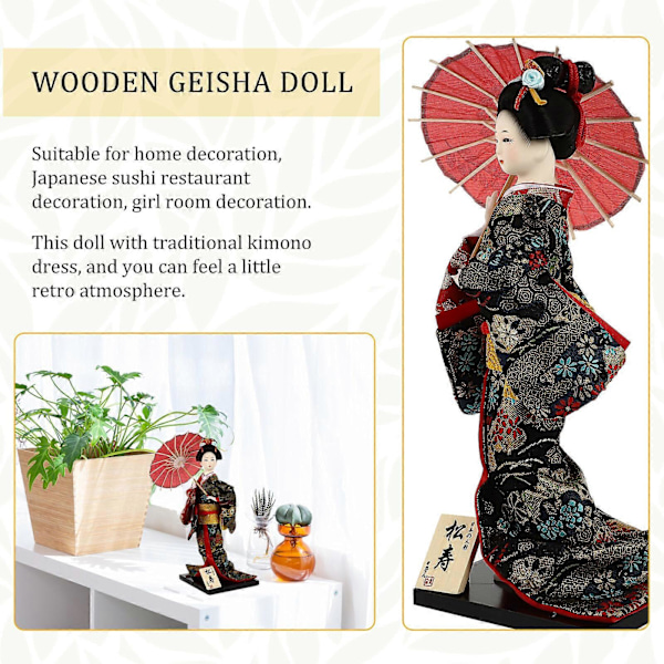 Japanilainen Geisha Itämainen Nukke Koristeellinen Geisha-nukke Figuriini Työpöydän Koristelu