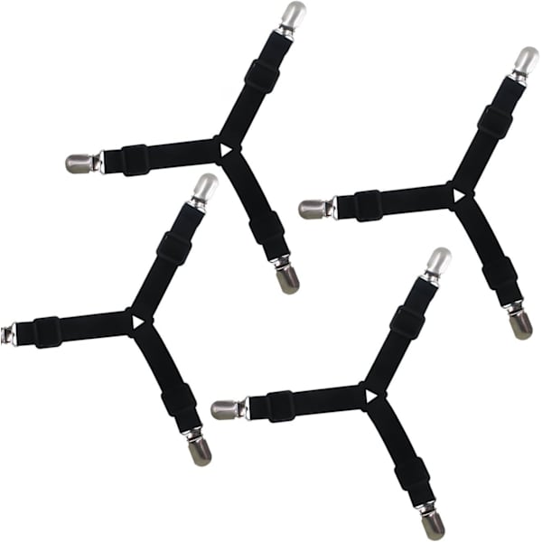 4 stycken justerbara lakanfästen Elastiska trianglar