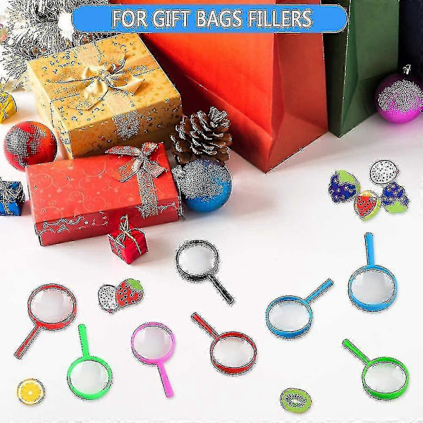 30-pack Färgglada Mini Förstoringsglas för Barn