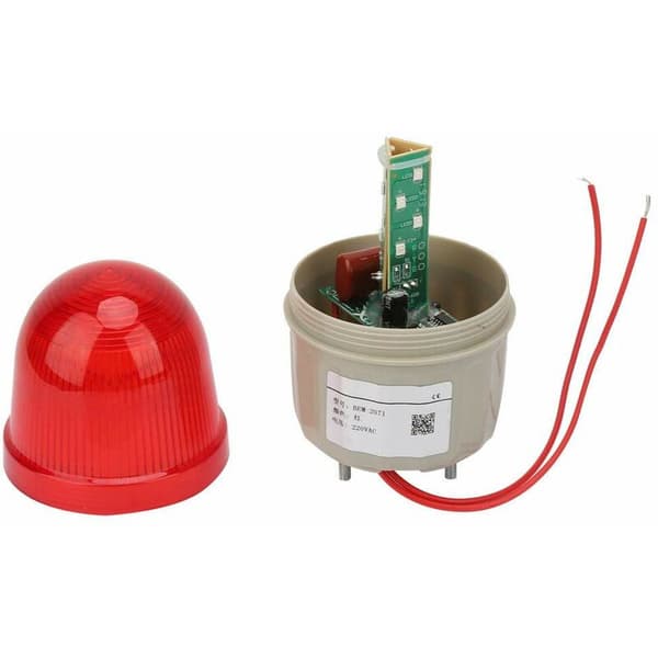 LED-strobelyssignal 220V AC/3W, LED-blinkende frontlyktalarm