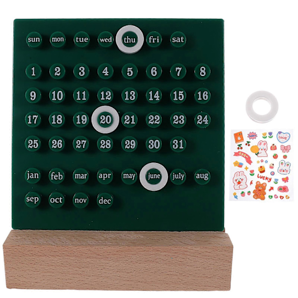 1 Set Dekorativt Skrivbords Kalender Evighetskalender Avtagbar Kalender Dekoration för Kontor
