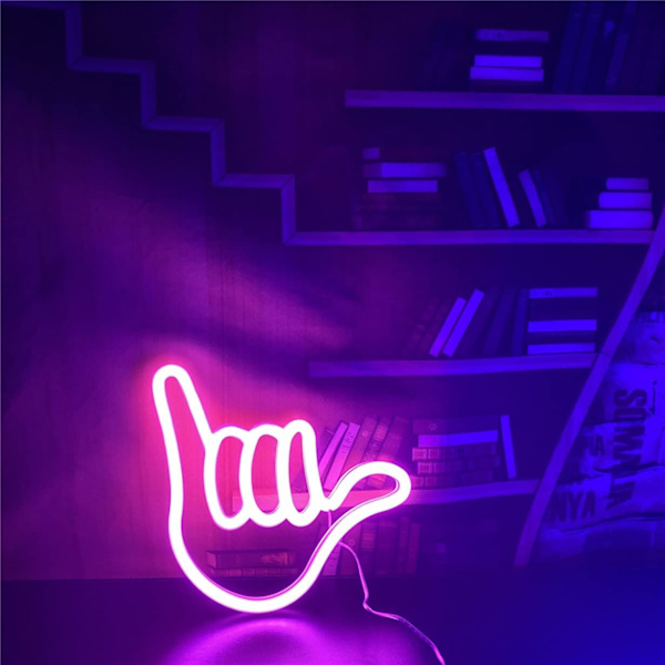 Neon Håndformet Hængende Lys - Dekorativ LED-lampe, Til Hjemmet