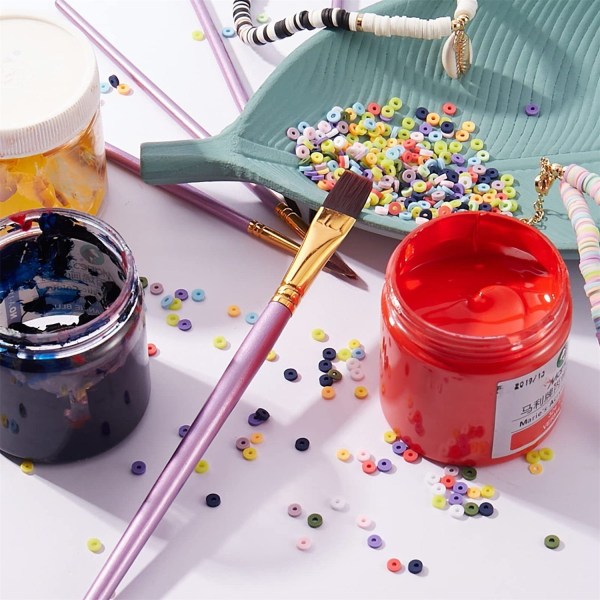 #Hantverkspärlor 24 rutnät mjuk lera hirs pärlor DIY-set, (1 styck), ha#