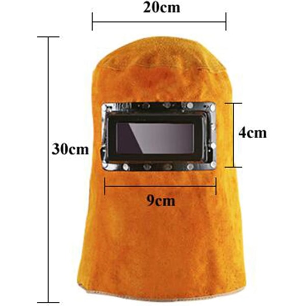 /#/Svetsarhuva i kohudläder Svetsarhjälm Skyddsutrustning M/#/