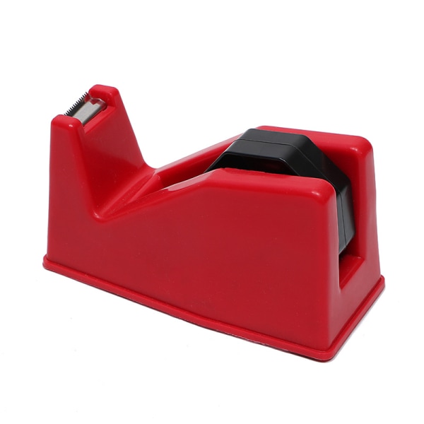 Stor rød tape dispenser, 16,3 × 7,2 × 8,3 cm - påfyllbar skrivebord