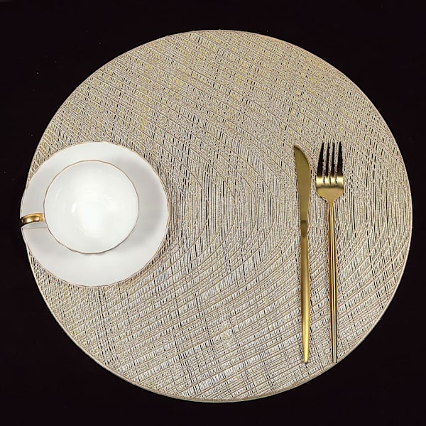 Placemats Metalliska Utskärningar Mattor Vinyl Halksäkra Värmeisolerande