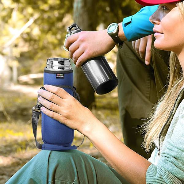 Mørkeblå Neoprenflaskepose, 25oz/710ML Flaskeholder med Justerbar