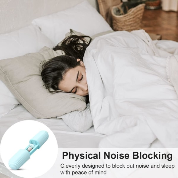 Blå öronpropp för att sova Anti Noise för att sova Återanvändbart ljud