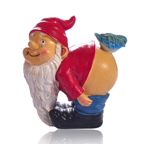 /#/Loonie Moonie Nøgen Røv Have Nisse Statue, Medium 11cm, P/#/