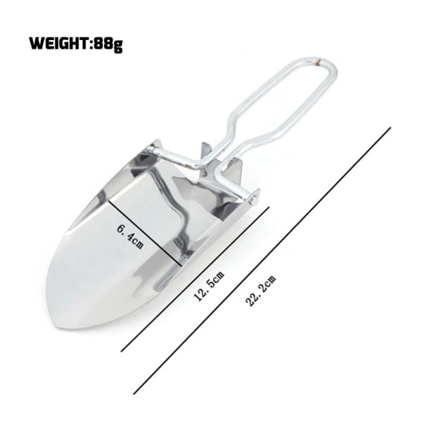 2 Mini sammenleggbare hagespader for utendørs camping og graving