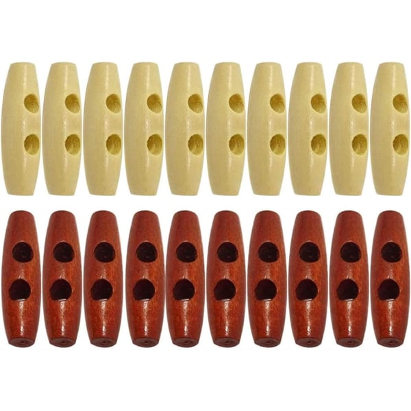 Treknapper i olivenform, treknapper til frakk, 50 stk, 3 cm