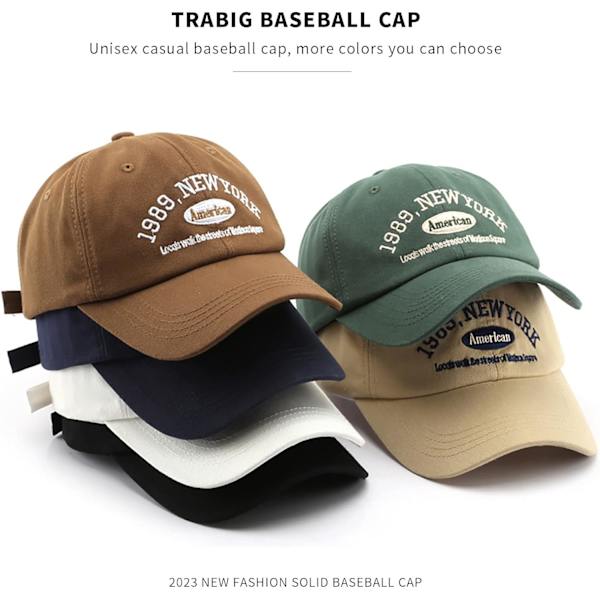 Beige keps i ren bomull, justerbar för män, baseballkeps för kvinnor M