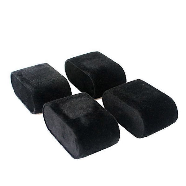 12 stk. Fløjlsarmbånd Pude Ur Display Pude Sort Armring Puder Smykke Display Stand Dækket med Fløjl til Armbånd Ur Armring Display St