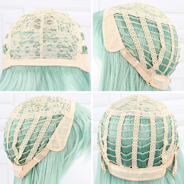 #Langt lyserødt cosplay-paryk#