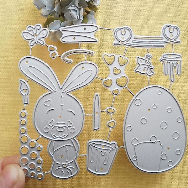 Påskkanin Stansklipp för DIY Scrapbooking Album Barn Vuxna Tillverkningsverktyg