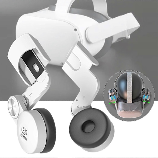 1 par B2 øreklokker støyreduksjon justerbar komfortabel forbedret lyd VR-headset lyd øreklokker hodestropp hodetelefontilbehør