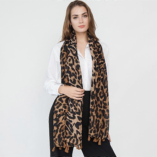 1 st Mode Leopardtryck Multifunktionell allround tofs Cotto