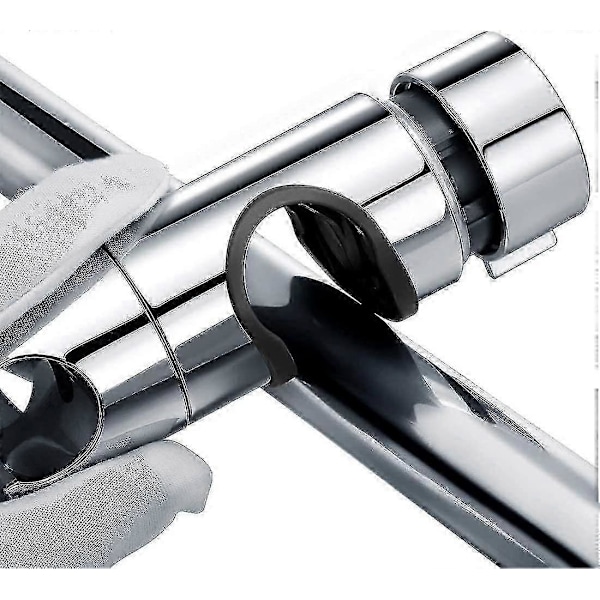 Udskiftelig håndholdt bruseholder, krom ABS brusehovedholder, 18-25 mm justerbar diameter
