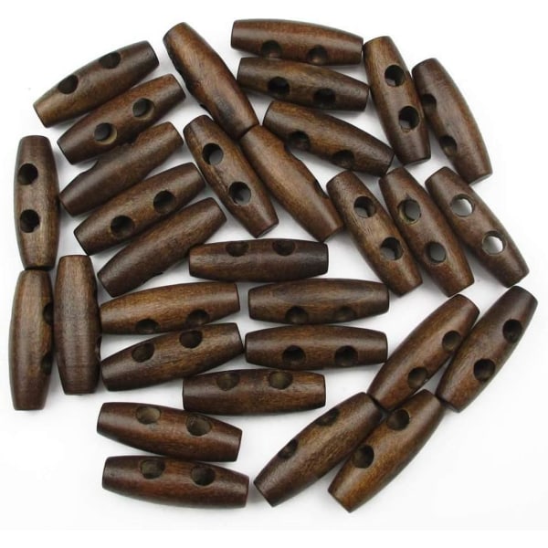 Mørke treknapper, 50 stk 30 mm for sy, scrapbooking, E