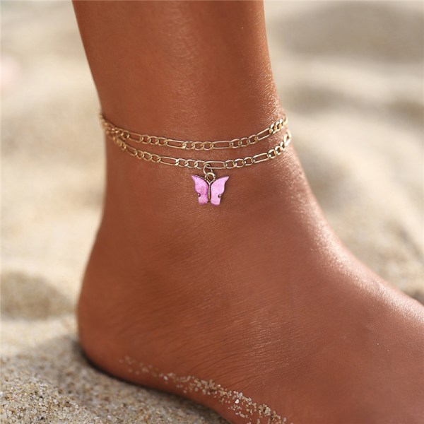 Anklet-setti 1 kpl (koko 3) Hopeahelmi Anklet Rannekoru Helmi Ch
