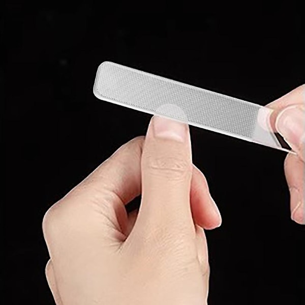 Glass Neglelakkpolerer Nano Krystall Neglefil Buffer Polerte Negler 5 stk